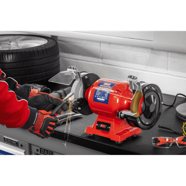 150mm Heavy-Duty Bench Grinder with Wire Wheel 450W/230V