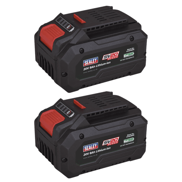 SV20 Series Power Tool Battery 20V 8Ah - Pack of 2