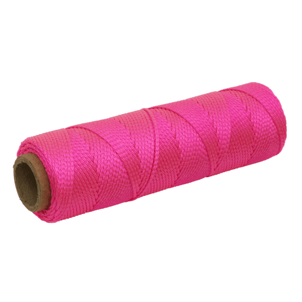 Braided Nylon Brick Line 76m - Pink