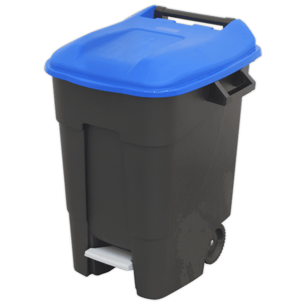 Refuse/Wheelie Bin with Foot Pedal 100L - Blue
