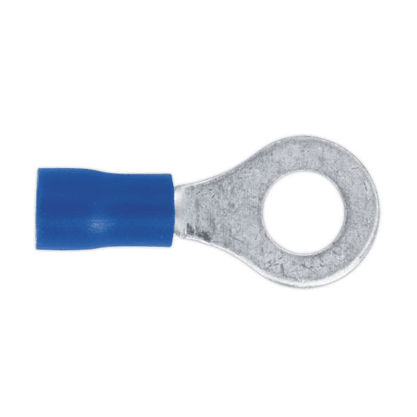 Easy-Entry Ring Terminal 6.4mm (1/4"), Blue - Pack of 100