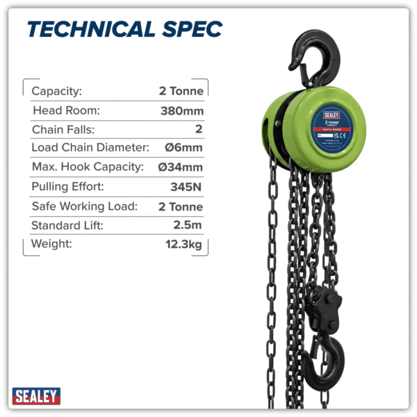 2.5m Chain Block 2 Tonne