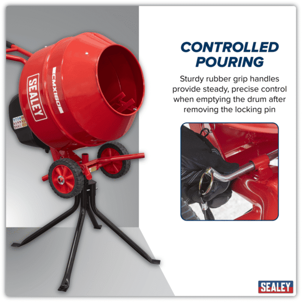 160L Cement Mixer with Stand 650W