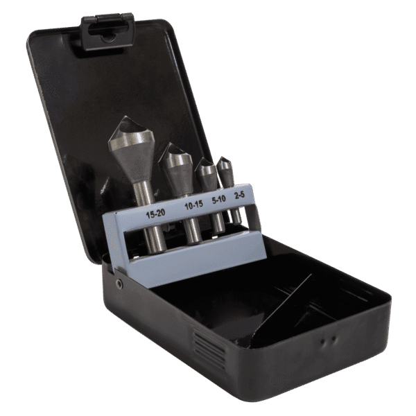 90° Slotted Deburring Countersink Drill Bit Set 4pc