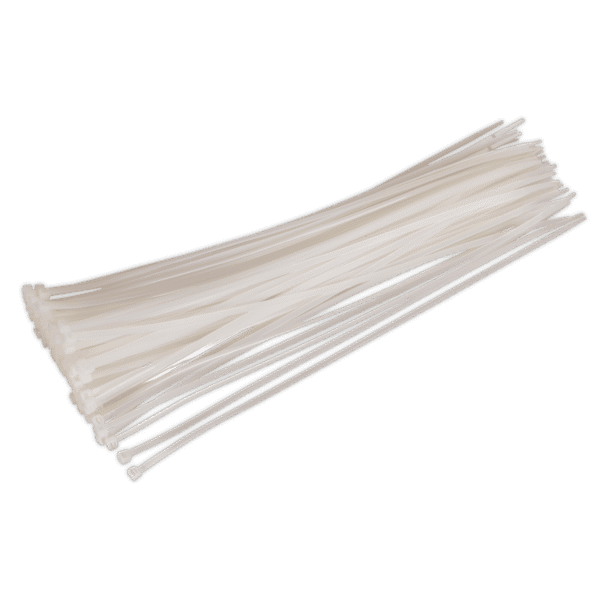 Cable Tie 380 x 4.8mm, White - Pack of 100