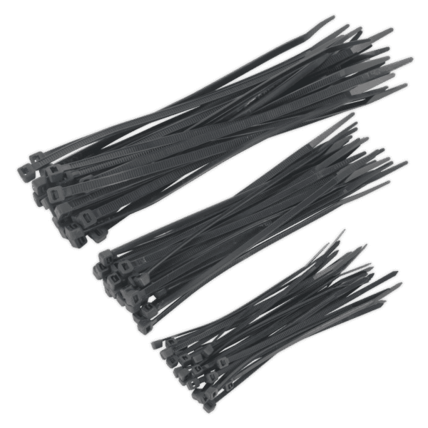 Cable Tie Assortment, Black - Pack of 75