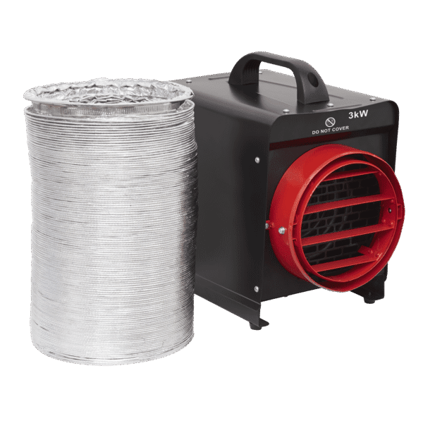 Industrial Fan Heater with Ducting 3kW/230V