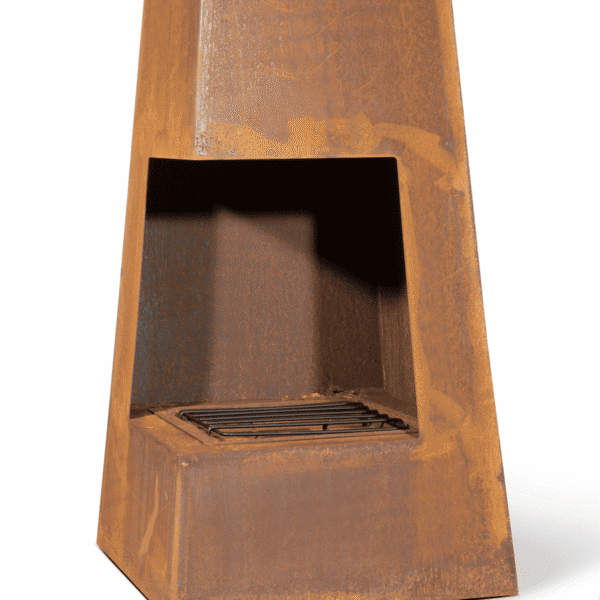 Dellonda Chiminea, Wood Burner, Heater for Outdoors W45cm x H150cm, Corten Steel