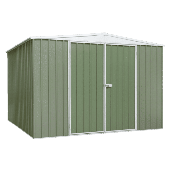 Dellonda Galvanized Steel Storage Shed with Apex Style Roof 300 x 300 x 220cm - Green