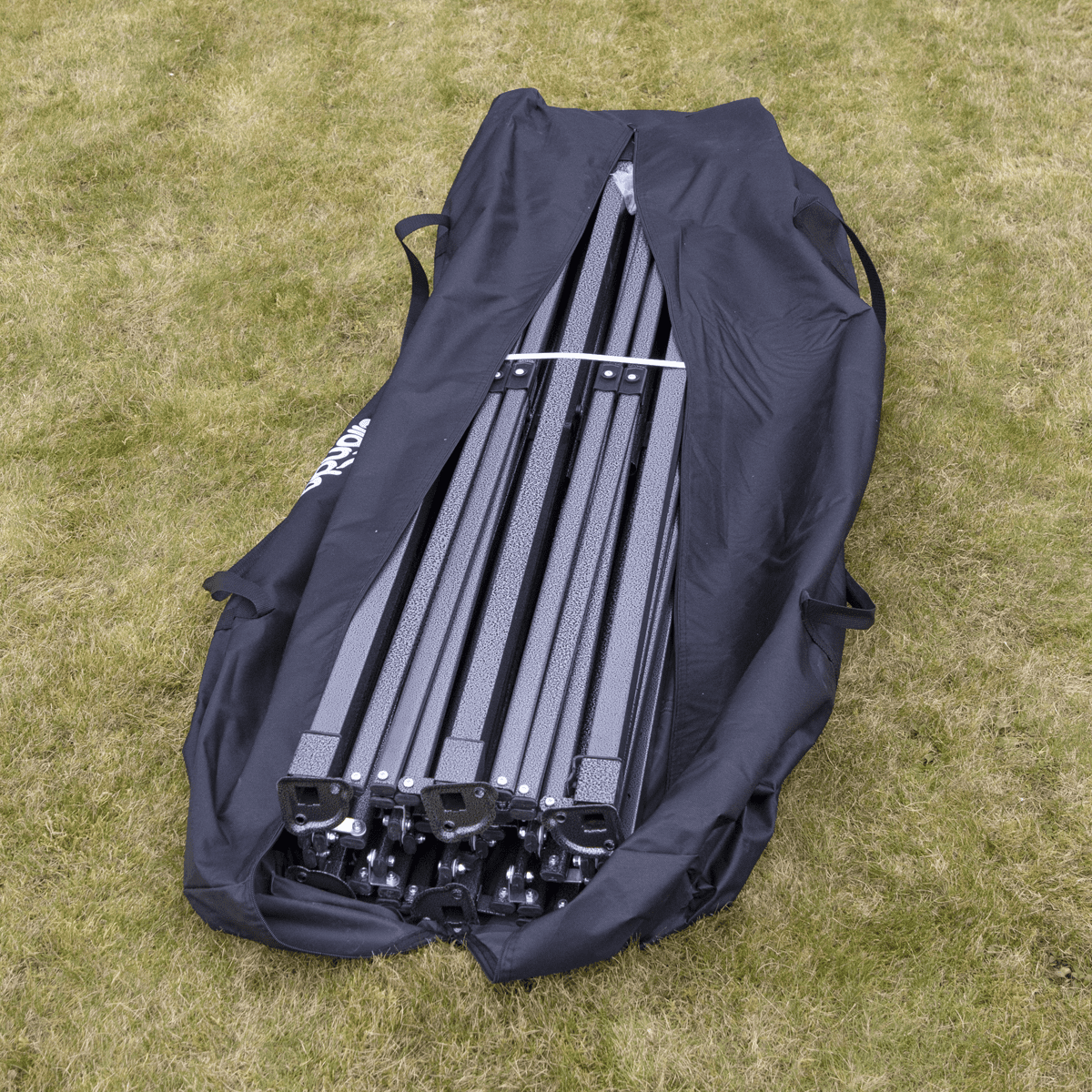 Dellonda Premium 3x6m Pop-Up Gazebo, Heavy Duty, PVC Coated, Water-Resistant Fabric, Supplied with Carry Bag, Rope, Stakes & Weight Bags - Grey Canopy - Image 6