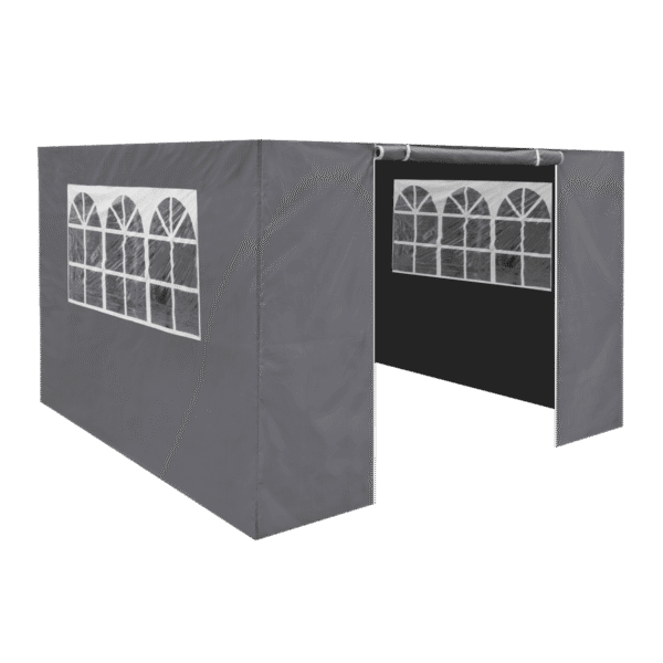 Dellonda Premium Gazebo/Marquee Side Walls/Doors/Windows, Fits 3 x 3m Models - Grey