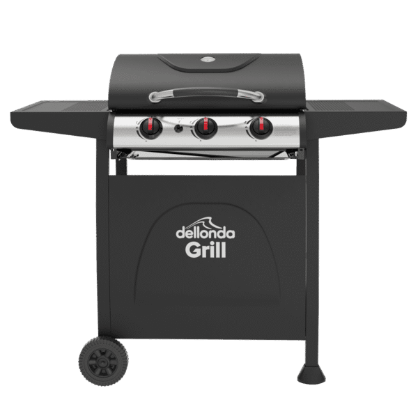 Dellonda 3 Burner Gas BBQ Grill with Piezo Ignition & Thermometer