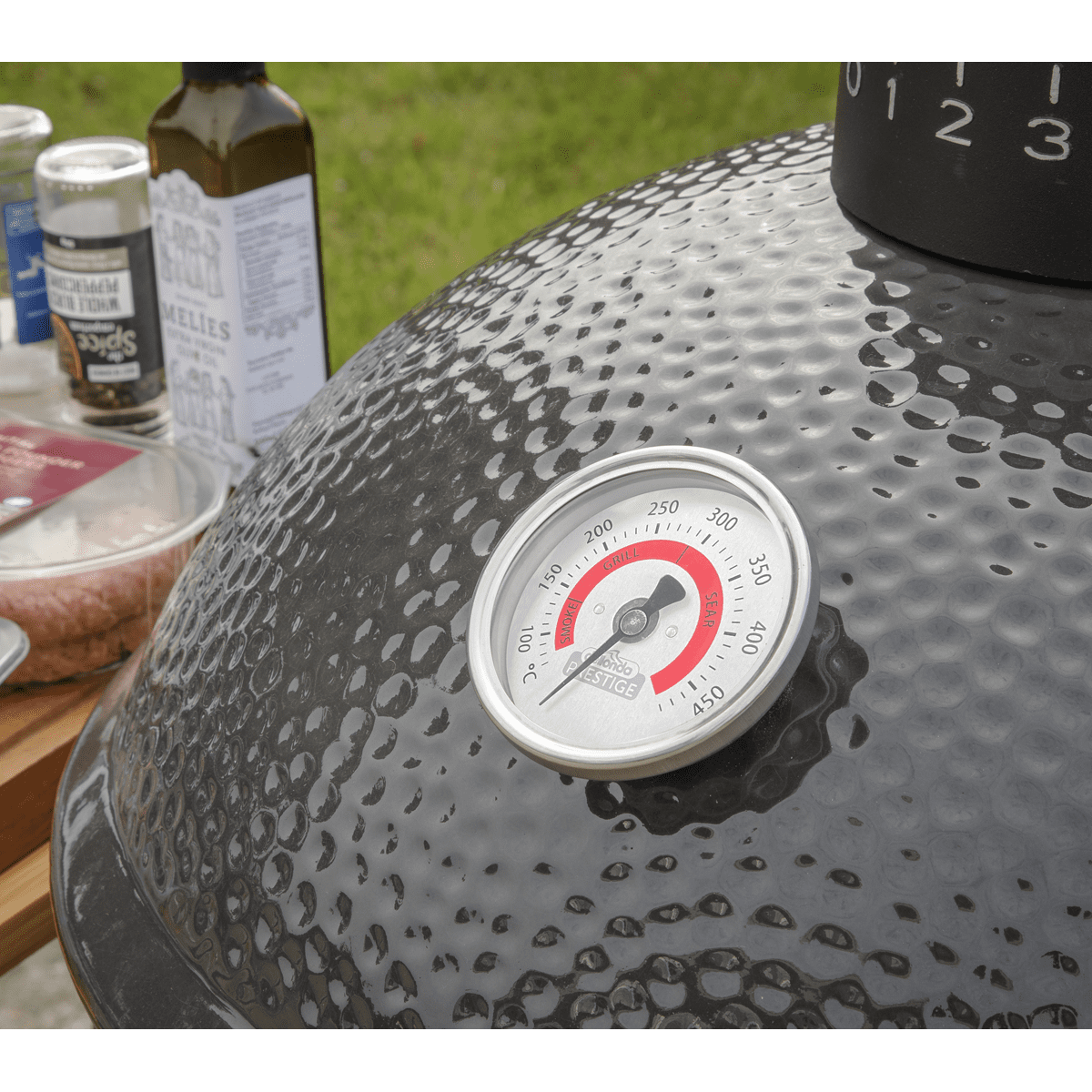 Dellonda Deluxe 16"(40cm) Ceramic Kamado Style BBQ - Image 10