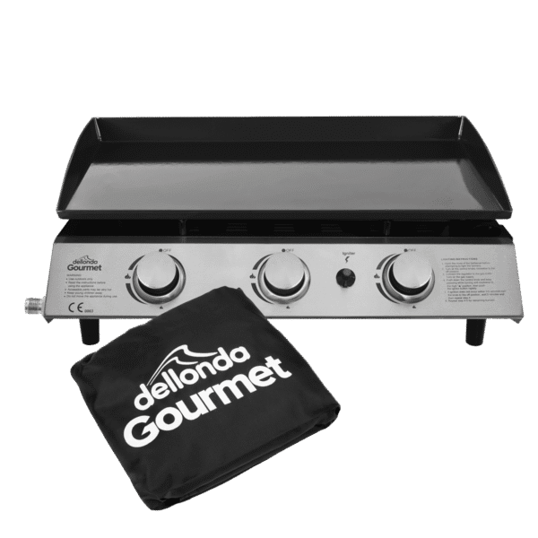 Dellonda 3 Burner Portable Gas Plancha & Cover
