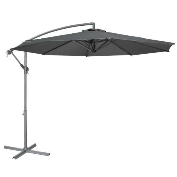 Dellonda Banana Parasol with Cover 3m - Grey