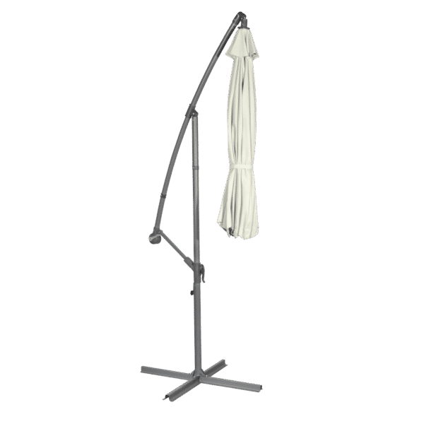 Dellonda Banana Parasol with Cover 3m - Cream
