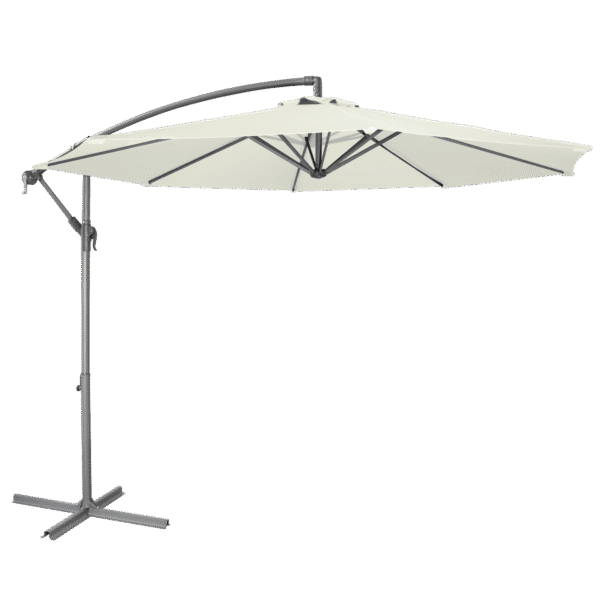 Dellonda Banana Parasol with Cover 3m - Cream