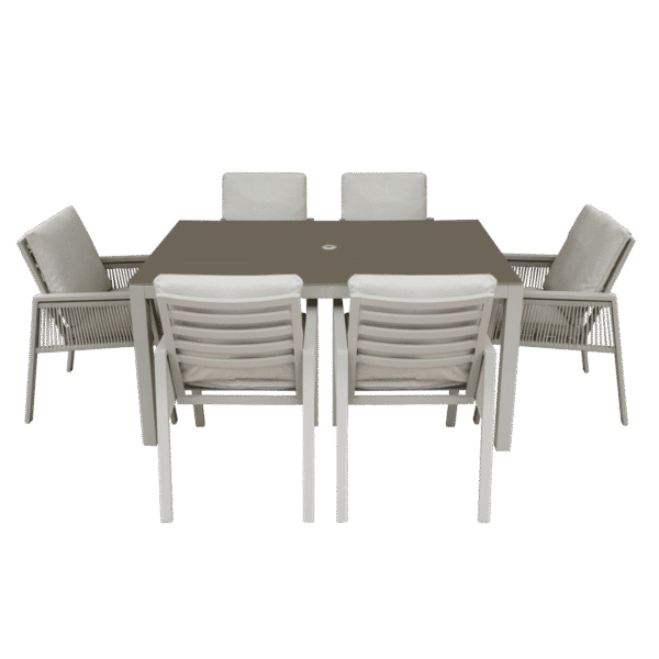 Dellonda Fusion Outdoor Dining Set 7pc