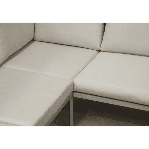 Dellonda Fusion Aluminium Outdoor Corner Sofa & Coffee Table Set 4pc