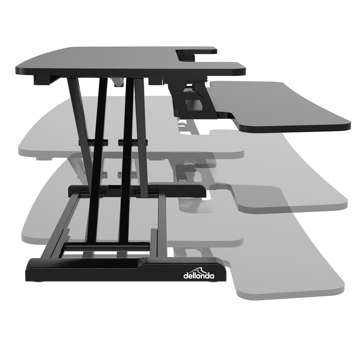 Dellonda 89cm Adjustable-Height Standing Desk Riser 15kg Capacity - Image 4