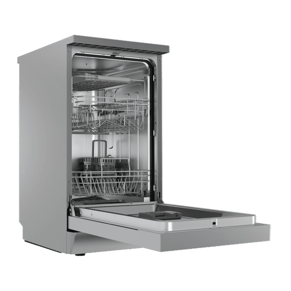Baridi Slimline Freestanding Dishwasher 45cm Wide with 10 Place Settings - Silver