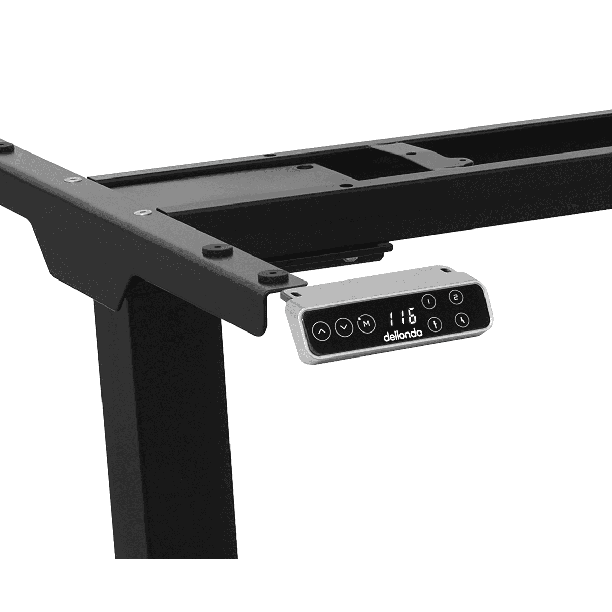Dellonda Dual Motor Ultra-Quiet Desk Frame with Digital Controls 100kg Capacity - Black - Image 4