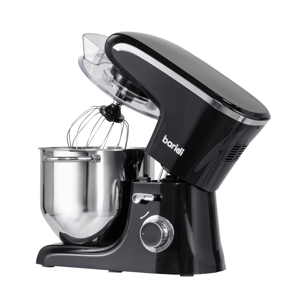 Baridi 1800W Stand Mixer with Accessories 8L - Black - Image 3