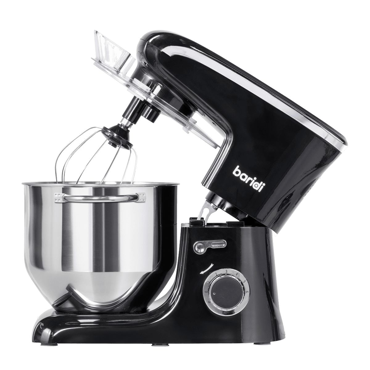 Baridi 1800W Stand Mixer with Accessories 8L - Black - Image 6