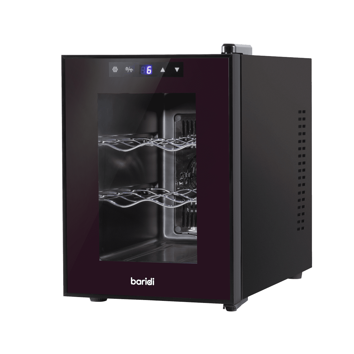 Baridi 6 Bottle Thermoelectric Tabletop Wine Cooler with Touch Control - Black - Image 2