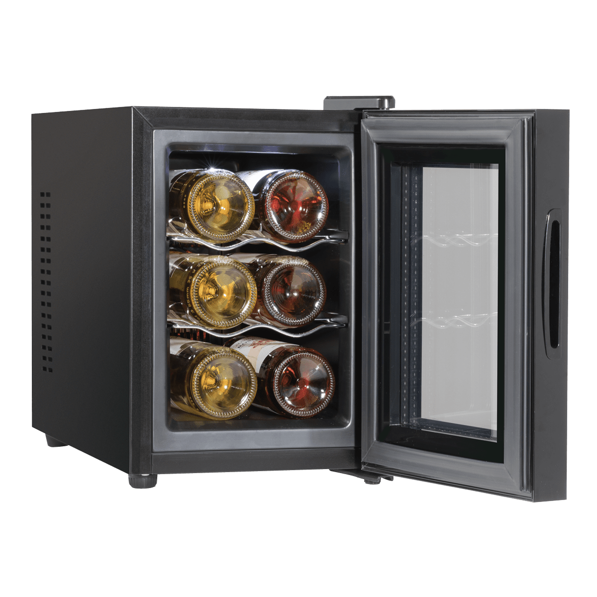 Baridi 6 Bottle Thermoelectric Tabletop Wine Cooler with Touch Control - Black - Image 4