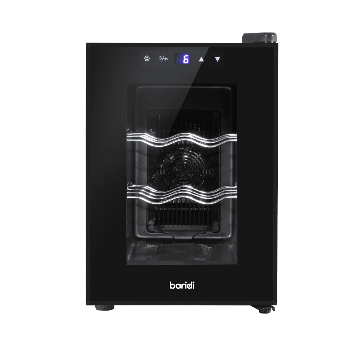 Baridi 6 Bottle Thermoelectric Tabletop Wine Cooler with Touch Control - Black - Image 5