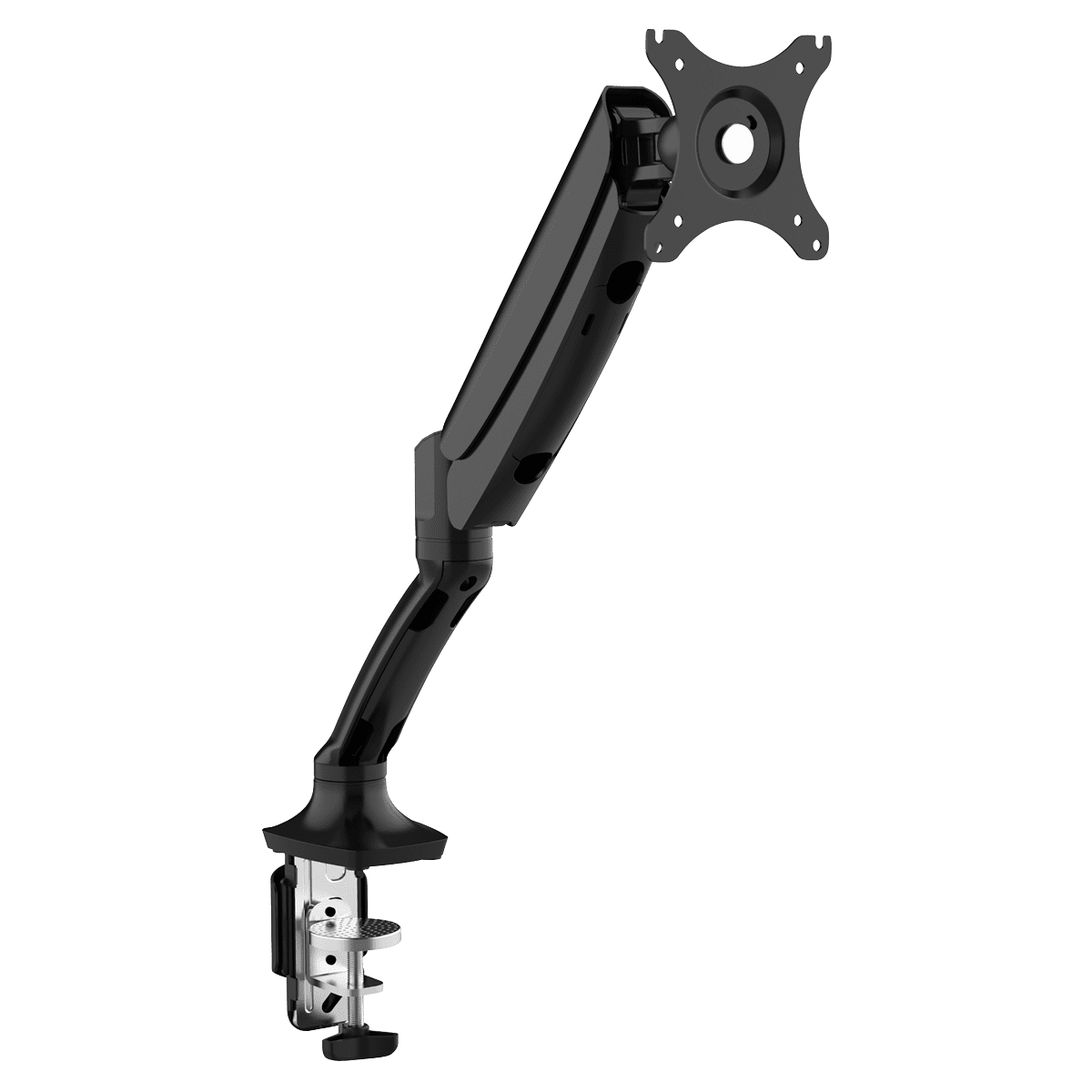Dellonda Adjustable Single Monitor Arm with 360° Rotation - Black