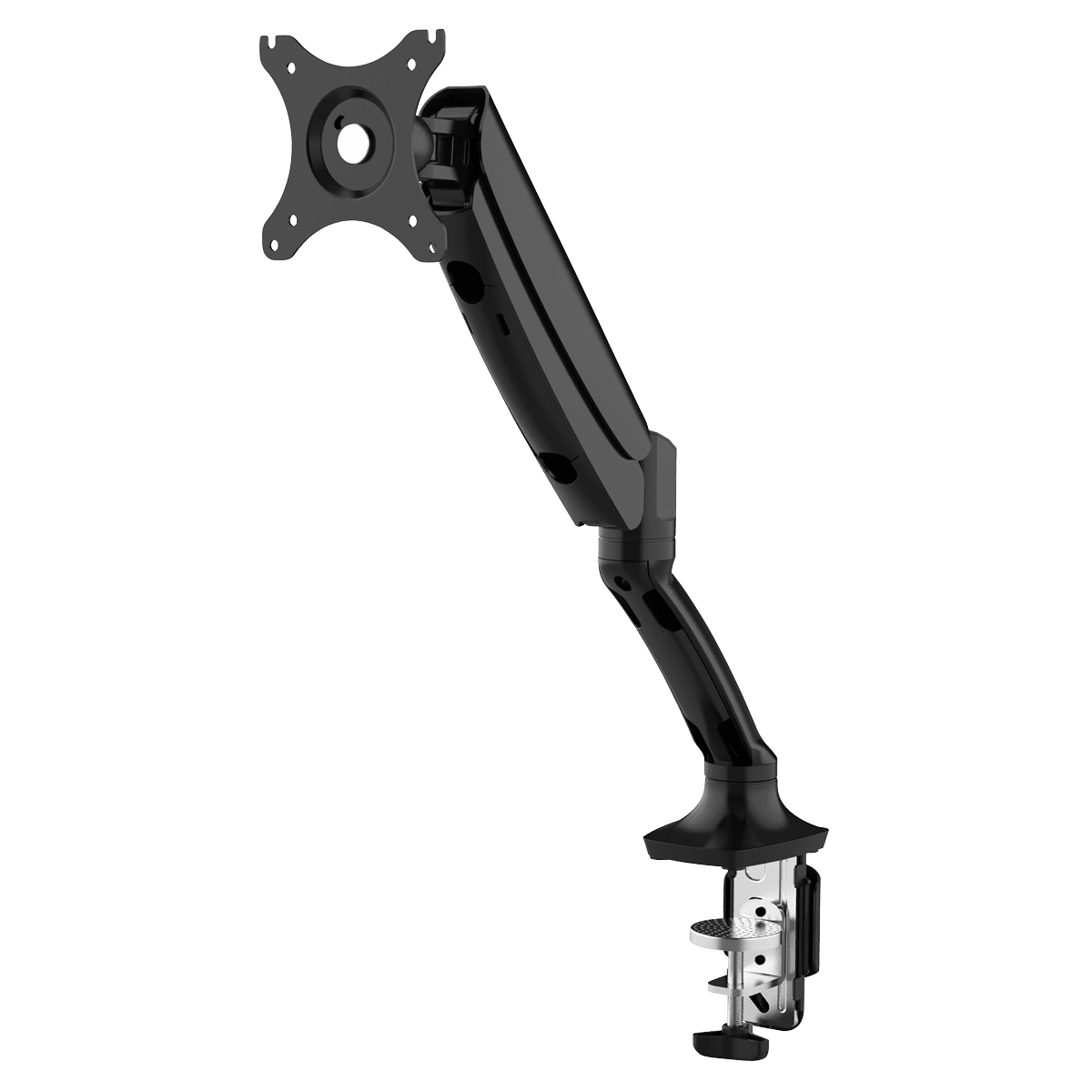 Dellonda Adjustable Single Monitor Arm with 360° Rotation - Black - Image 2