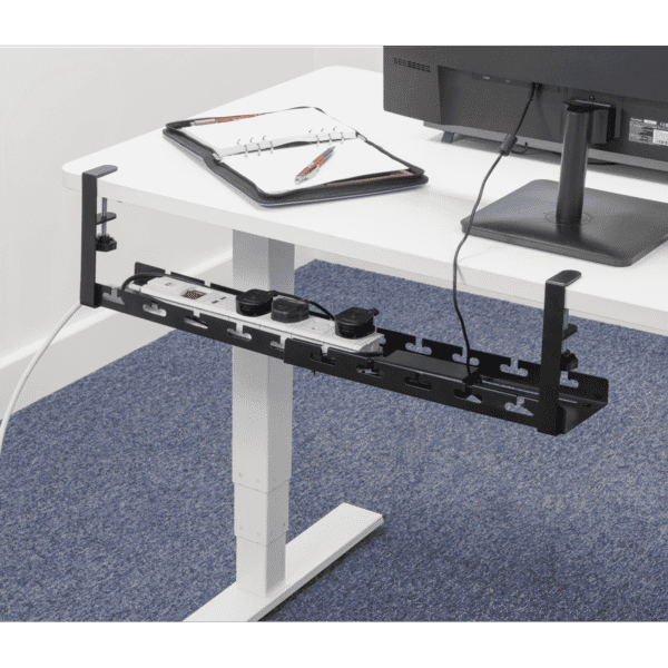 Dellonda Extendable Cable Management Tray 435/730 x 130 x 190 - Black