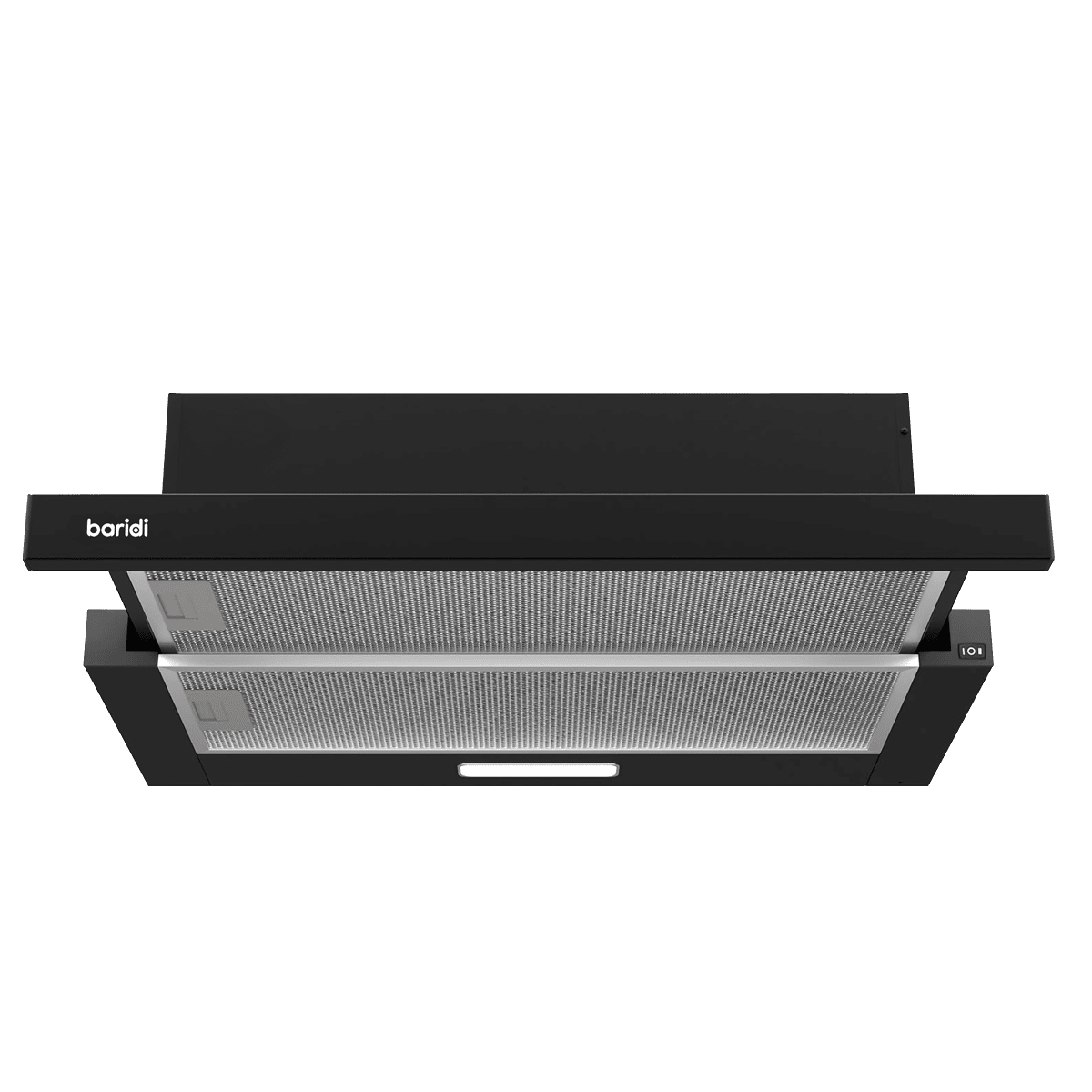 Baridi Telescopic Cooker Hood with Aluminium Filters 60cm - Black