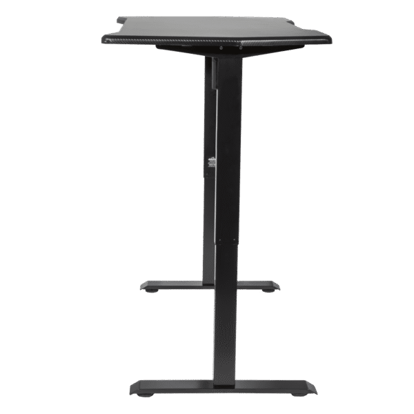 Dellonda Carbon Fibre Effect Electric Height Adjustable Standing Desk with Memory, Quiet, 1400 x 700mm