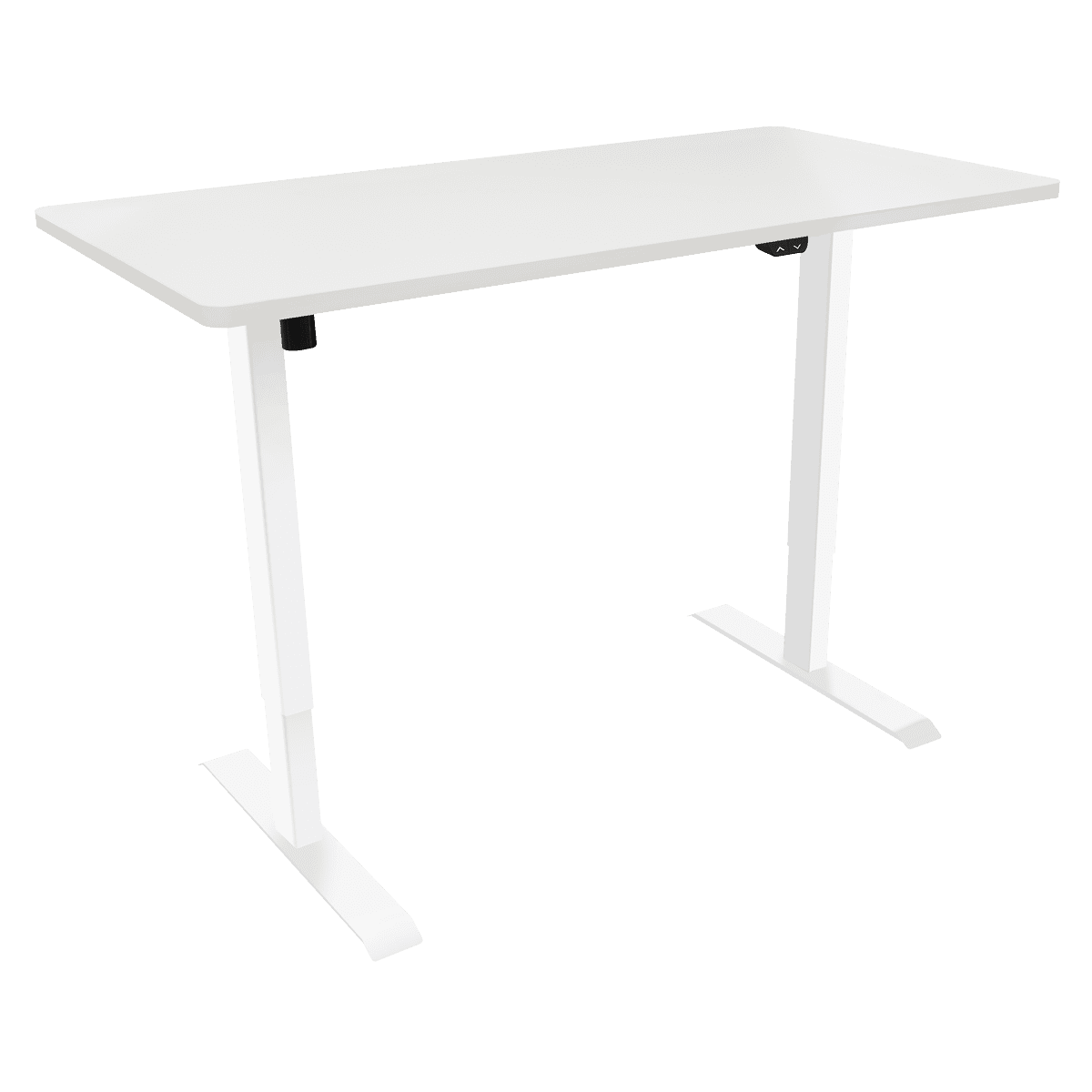 Dellonda Single Motor Ultra-Quiet Adjustable-Height Electric Sit/Stand Desk - White Desktop - Image 2
