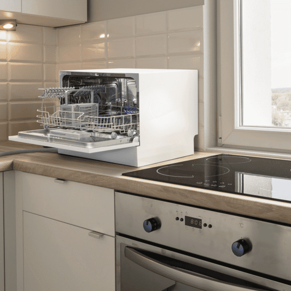 Baridi Tabletop Dishwasher 6 Place Settings 6.5L Capacity - White
