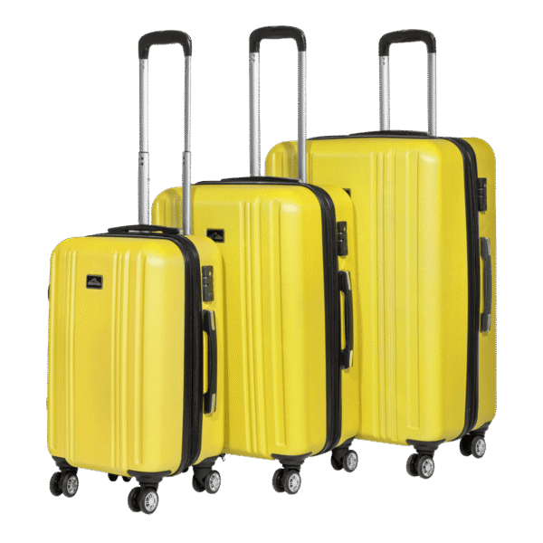 Dellonda Lightweight ABS Luggage Set with TSA Lock - Yellow