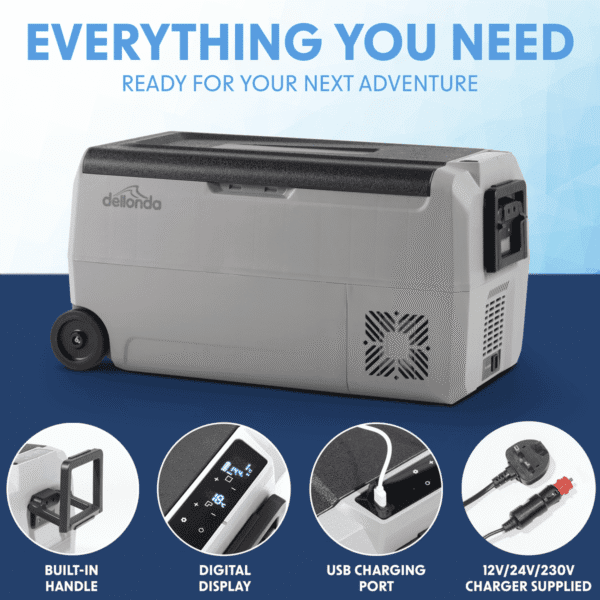 Dellonda Portable Fridge Freezer/Cool Box with LED Display 36L