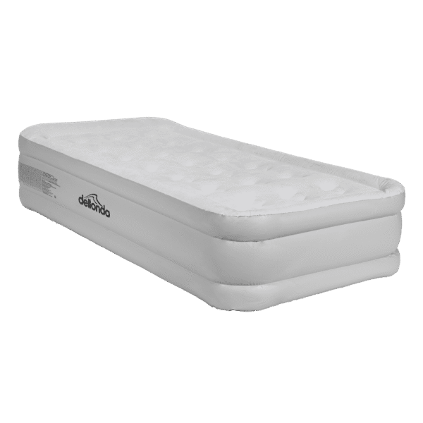 Dellonda Raised Air Bed with Removable Electric Pump & Storage Bag - Single