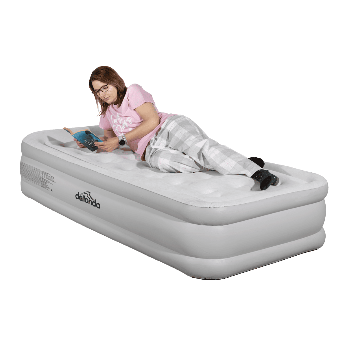 Dellonda Raised Air Bed with Removable Electric Pump & Storage Bag - Single - Image 6