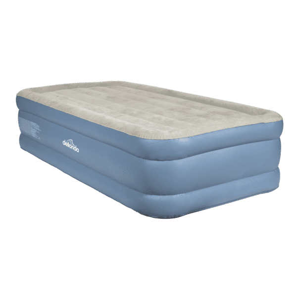 Dellonda Raised Air Bed with Built-in Electric Pump & Storage Bag - Single