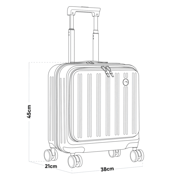 Dellonda Cabin Size Luggage with Laptop Compartments & Dual TSA Lock 18"