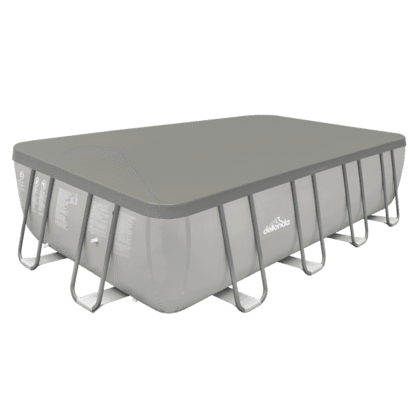 Dellonda Rectangular Swimming Pool Top Cover & Rope Ties for DL22