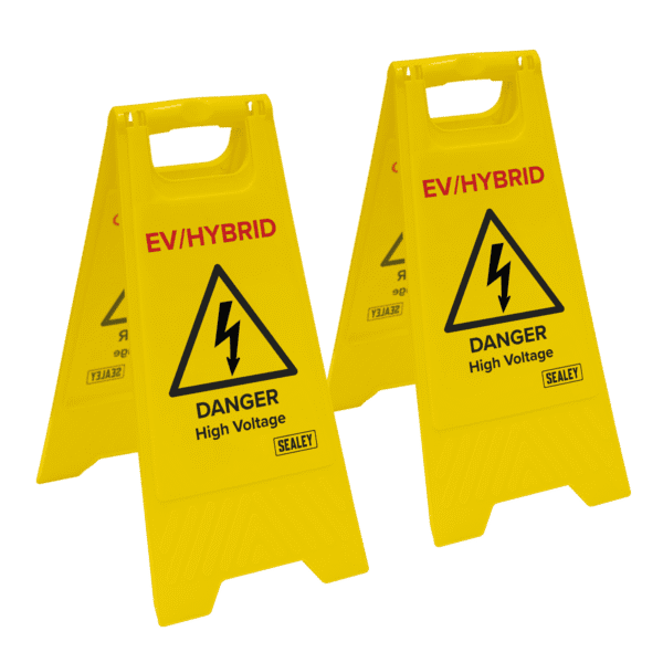 EV/Hybrid Floor Warning Signs - Pack of 2