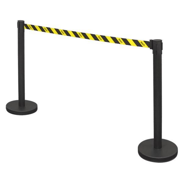 Retractable Safety Belt Barrier Post - Set of 2