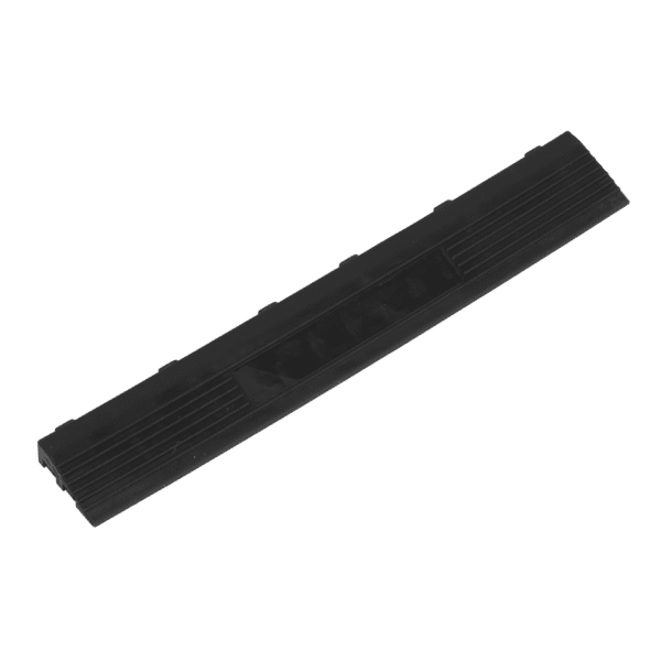 Polypropylene Floor Tile Edge 400 x 60mm, Black Female - Pack of 6