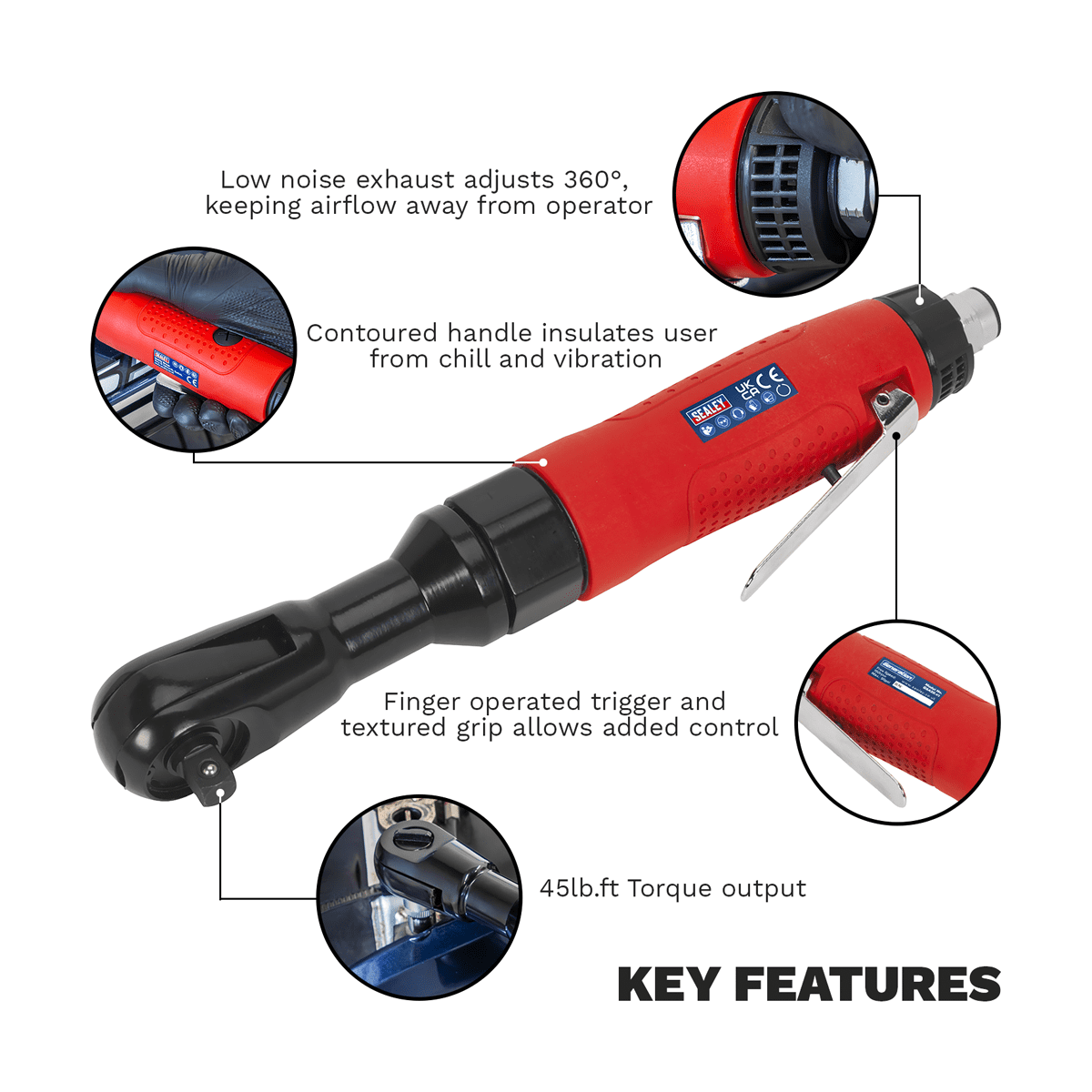 Generation Air Ratchet Wrench 3/8"Sq Drive - Image 9