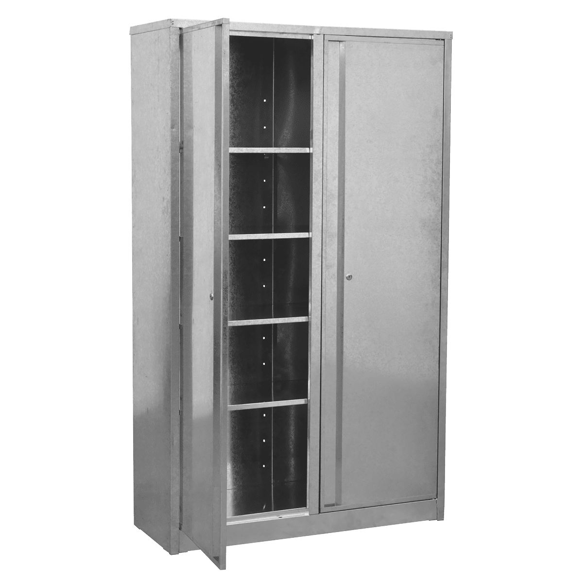 Extra-Wide Galvanized Steel Floor Cabinet with 4 Shelves - Image 3